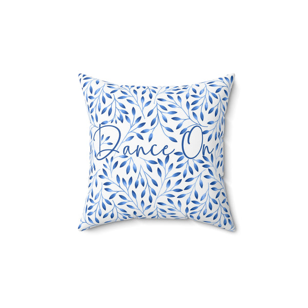 Pillow — Vines Design in China Blue